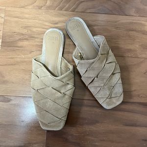 Zara Suede Tan Flats